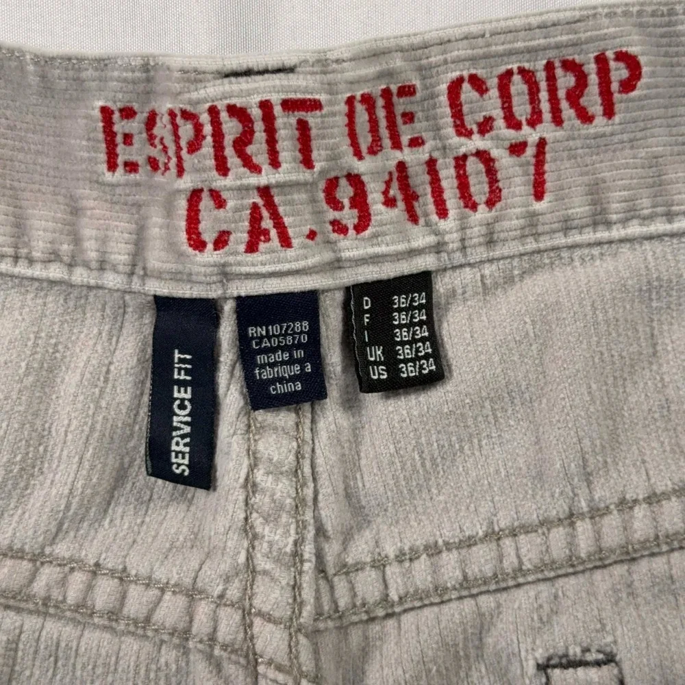 Vintage Esprit de Corp Corduroy Pants Mens 36x31.5 Gray Straight Leg 90s